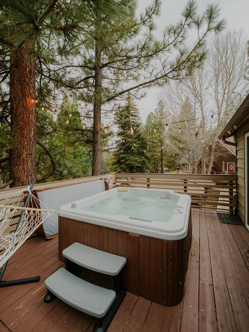 Hot tub on the deck